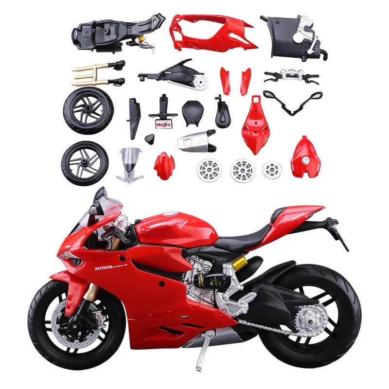 Simulation 1:12 Ducati 1199 Panigale Assembly Version Alloy Motorcycle Model Metal Toy