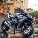 1:12 KAWASAKI H2R blue Alloy Racing Motorcycle Simulation Metal Race Sound And Light Toy