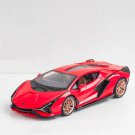 Toy Supercar 1/18 Lamborghini SIAN FKP37 Red Model Alloy Diecast Boys simulation 4 Door