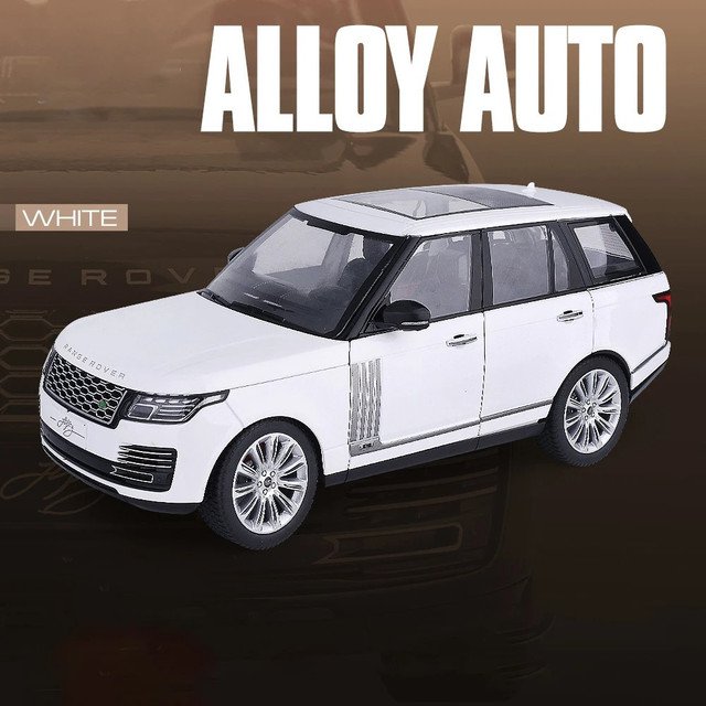 1:18 Land Range Rover white 50th Anniversary Alloy Car Model Sound and Light Simulation Toy
