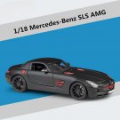 Simulation Car 1:18 Mercedes Benz SLS AMG black Alloy Sports Car Model Diecast Metal Toy