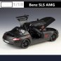 Simulation Car 1:18 Mercedes Benz SLS AMG black Alloy Sports Car Model Diecast Metal Toy