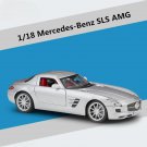 Simulation Car 1:18 Mercedes Benz SLS AMG white Alloy Sports Car Model Diecast Metal Toy