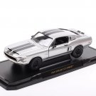 1:18 1968 Ford Shelby GT 500KR Silver Mustang muscle sports car Metal Alloy Model Toy