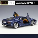 1:18 Lamborghini Aventador LP700 4 blue Alloy Car Model Metal Toy High Simulation