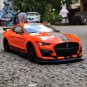 Toy High Simulation 1:18 2020 Ford Mustang Shelby GT500 orange Alloy Car Model Diecast Metal