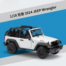 Toy 1:18 2014 Jeep Wrangler Sahara white Alloy Car Model Metal Toy Vehicles Collection