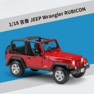 Toy 1:18 Jeep Wrangler Rubicon Red Alloy Car Model Metal Toy Vehicles Collection
