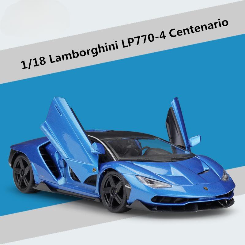 High Simulation 1:18 Lamborghini LP770 4 blue Centenario Alloy Car Model Diecast Metal Toy