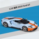 Simulation 1:18 Ford 2019 GT Blue Heritage Series 98 Alloy Sports Car Model Metal Toy