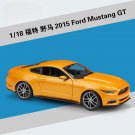 Simulation 1:18 Ford 2015 Mustang Orange Heritage Series 98 Alloy Sports Car Model Metal Toy