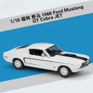 Simulation 1:18 Ford 1968 Cobra White Heritage Series 98 Alloy Sports Car Model Metal Toy