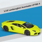 Toy 1:18 Lamborghini Aventador LP700 4 Green Alloy Sports Car Model Metal Simulation