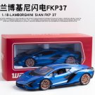 1:18 Lamborghinis SIAN FKP37 blue Supercar Car Model DieCast Alloy Cars Collectibles Toys
