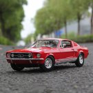 1:18 1967 Ford Mustang GTA Fastback Red Alloy Sport Car Model Metal Classic Racing Toy