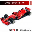 1:18 Ferrari 2018 SF71 7 Alloy F1 Car Model Die casting Simulation Collection Toy
