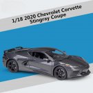 1:18 2020 Chevrolet Corvette Stingray Coupe grey Alloy Car Model Metal Simulation Toy