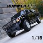 1:18 2003 HUMMER H2 SUV black Alloy Car Model Simulation Diecast Metal Off Road Toy