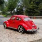 High Simulation 1:24 Volkswagen Beetle Red Classic Car Model Diecast Alloy Metal Toy