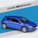 Toy 1:24 VW Scirocco Sports blue Car Simulation Alloy Car Model Crafts Collection