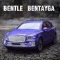 High Simulation 1:24 Bentayga SUV purple Alloy Luxy Car Model Metal Toy Sound and Light