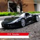 simulation 1:24 Porsche 918 Spyder alloy car model Diecasting decoration collection toy
