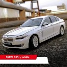 simulation 1:24 BMW 535i white alloy car model decoration collection Die casting toy