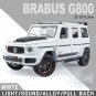 1:24 Scale Brabus G800 white Alloy Car Model Diecast Car Sound Light Collection Toys