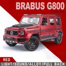 1:24 Scale Brabus G800 red Alloy Car Model Diecast Car Sound Light Collection Toys