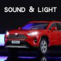 Toy 1/24 Scale Toyota RAV4 red Off Road SUV Model Car Metal Simulation Sound and Light