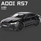 Toy 1:24 Audi RS7 black Coupe Alloy Car Model Metal Sports Vehicles Simulation Sound Light