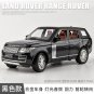 1:24 Land Rover Range Rover Suv Black Car Model Simulation Sound And Light Pull Back Toy