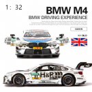 1:32 BMW M4 31 white Free Wheeling High Light Racing Car Model Metal Miniature Replica Toys