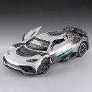 1:24 BENS ONE grey Alloy Car Model Diecasts Metal Casting Sound and Light Toys Vehicle
