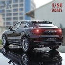 1:24 Porsche Cayenne S Turbo SUV Black Alloy Metal Car Model Simulation Sound Light Toy