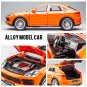 1:24 Porsche Cayenne S Turbo SUV orange Alloy Metal Car Model Simulation Sound Light Toy