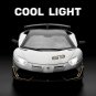 Toys 1:24 Scale SVJ 63 white Alloy Car Model Diecast Car Light Effects Collection Metal