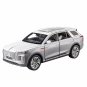 1:24 HongQi EHS9 SUV silvery Alloy Vehicles Metal Toy Car Model Sound and light Pull back Toy