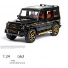 1:24 Wheels Benz ORV light black Car Metal Model PINK G63 With Light And Sound Pull Back Toys