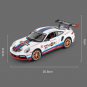 Toy 1:24 911 GT3 RSR White A Alloy Vehicles Metal Car Model Sound Light Pull Back