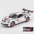 Toy 1:24 911 GT3 RSR White B Alloy Vehicles Metal Car Model Sound Light Pull Back