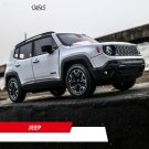 toy 1:24 Jeep Trailhawk white hood car alloy model simulation decoration collection Die casting