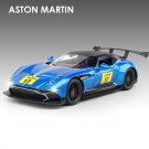 Toy 1:22 Aston Martin GT blue Alloy Vehicles Metal Car Model Sound And Light Pull Back