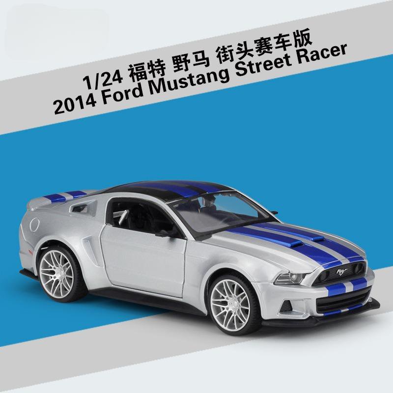 Simulation Toy 1:24 2014 Ford Mustang blue Simulation Alloy Car Model Collection