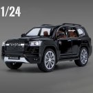 1:24 Toyota LAND CRUISER GR Sport black Alloy Metal Car Model Sound And Light Pull Back Toy