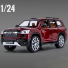 1:24 Toyota LAND CRUISER GR Sport Red Alloy Metal Car Model Sound And Light Pull Back Toy