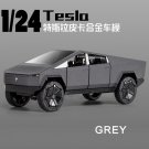 1:24 Tesla Cybertruck grey Diecast Alloy Model Car Truck Miniature Metal Vehicle Hot toy