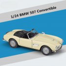 1:24 BMW 507 White Convertible Alloy Sports Car Model Classic Diecast Metal Toy Simulation