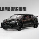 Toy 1:24 Lamborghini URUS Bison Mansory SUV black Alloy Cast Car Model Sound and Light