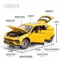 Hot Toys 1:24 Alloy Model Car URUS SUV Yellow Luxury Christmas Miniature Metal Vehicle